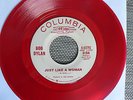RARE 45 rpm BOB DYLAN on COLUMBIA WHITE LABEL PROMO RED VINYL 1966 JUST LIKE A..