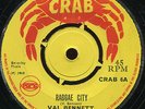 Val Bennett - Raggae City / Cannon King - Mellow Trumpet UK orig Crab 7