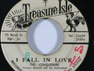 Reggae 45 CONQUERORS I Fall In Love/Lonely Street on Treasure Isle