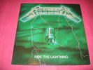LP METALLICA RIDE THE LIGHTNING ORIG 1984 FRENCH GREEN INSERT BERNETT METAL