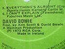 DAVID BOWIE-PIN UPS-RARE IRISH PRESSED LP-RCA GREEN LABEL
