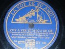 THE WIZARD OF OZ 78 rpm RECORD Voz de su Amo GRAY GORDON Spain MAGO DE OZ Rare