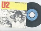 FRENCH 7 UNIQUE REMIX TWO HEARTS BEAT AS ONE U2 FRANCE YELLOW SLEEVE VINYL 1983