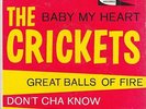 THE CRICKETS rare GREAT BALLS OF FIRE extended play 45 buddy holly