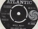 DON COVAY & THE GOODTIMERS - MERCY, MERCY,  UK,  Atlantic, AT.4006  '64