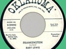 BART LEWIS Frankenstein / Big Bad Wolf 45rpm Oklahoma 1959 Halloween