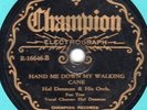 Champion 16646 BERT STOCK ORCH/HAL DENMAN ORCH  Sing A Song/Walking Cane RARE E-