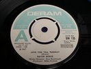 DAVID BOWIE - RARE UK DEMO PROMO, DERAM 1967 - LOVE YOU TILL TUESDAY - EXCELLENT