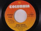 MAC DAVIS: I'm Just In Love / Every Now And Then 45 (demo rubber stamp on flip)