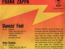 FRANK ZAPPA: Dancin´ Fool (scarce orig. German W/L PROMO 7