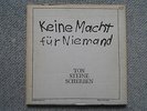 Ton Steine Scherben/ Keine Macht für Niemand/ David Volksmund Prod./ mit Poster