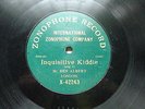 MUSIC HALL: BEN ALBERT - 'INQUISITVE KIDDIE’ 1905 1-SIDED ZONOPHONE 78