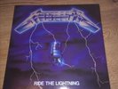 METALLICA 'RIDE THE LIGHTNING' VINYL LP,VERTIGO LABEL,1984,EX COND.