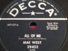 Mae West - Love is the Greatest Thing / All of Me (Decca 29452)