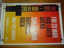 ROLLING STONES  MELBOURNE ROD LAVER, ROCK  deleted promo TOUR POSTER ticket