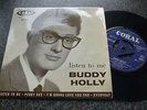 BUDDY HOLLY 1ST UK TRI CORAL EP 1958 BUDDY HOLLY LISTEN TO ME