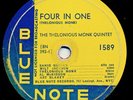 THELONIUS MONK QUINTET on 1952 BLUE NOTE 1589 - Straight No Chaser / Four In One