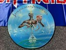 IRON MAIDEN SEVENTH SON OF A SEVENTH SON LP PICTURE DISC & BANNER 1991 EXCOND