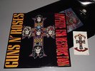 GUNS N ROSES APPETITE FOR DESTRUCTION GEFFEN LYRIC inner STICKER sterling NM LP