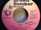 BEVERLY & DUANE Love / You Belong To Me 45   Brown Bomber 70s soul