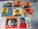 OLD VINTAGE RETRO ELVIS PRESLEY 45 VINYL RECORDS FOLLOW THAT DREAM ALL SHOOK UP