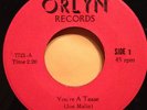 Rare garage psych rock 45 the Monteras Orlyn records you're a tease killer U.S.