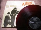Beatles A HARD DAY'S NIGHT Japan 60's LP RED WAX Odeon (OP-8147)