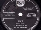 1957 UK No.2 CLASSIC  ELVIS PRESLEY 78 