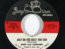 Northern Soul 45 DUKE & LEONARD Just Do The Best You Can on Stomp Town VG++