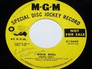 1958 BERNIE EARLY  Rock Doll  PROMO ROCKABILLY 2-SIDER 45 ON MGM *HEAR* VG+  