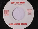 RICO & RAVENS: Don't You Know / In My Heart 45 rare Soul