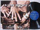 BON JOVI KEEP THE FAITH 1992 LP PICTURE & LYRIC W/INSERT EX+   NM