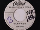 GENE VINCENT: Race With The Devil / Gonna Back Up Baby 45 (dj, wol) Oldies