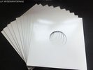 12'' LP Coated Outer Cardboard WHITE JACKETS With Center Hole  Made in Japan