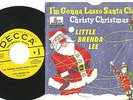 BRENDA LEE, I'M GONNA LASSO SANTA CLAUS 45 RPM w/Picture Sleeve, ORIGINAL 1956