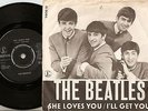 THE BEATLES SHE LOVES YOU & I`LL GET YOU DANISH 45+PS 1964