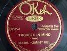 Okeh 8312 Bertha Chippie Hill Louis Armstrong Trouble Mind Georgia Man Blues 78