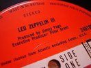 LED ZEPPELIN III 3 LP 70 UK ATLANTIC 1ST RED PLUM EJ DAY PETER GRANT 2401002MOTE