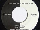 Rare Soul Funk 45 BELVA & THE RANDOLPH BROS Happy Fool on RBP M-
