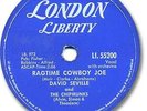  1959 The CHIPMUNKS 78 RPM Record. Ragtime Cowboy Joe.