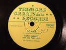 record 78 rare Lord Melody w/ the Four Lords - Trinidad Carnival Happy Holiday