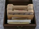 1950's METAL 45 CASE WITH 21 VINTAGE SQUARE DANCE RECORDS PLUS 30 CALL SHEETS