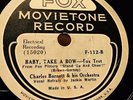 HOT DANCE - CHARLIE BARNET on Rare label  Baby Take a Bow/Last Night Together