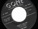 THE DUBS - DON'T ASK ME TO BE LONELY (GONE 5002) 3D SHADOW PRINT, CLASSIC