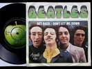THE BEATLES Get Back/Dont Let Me Down 45/PS Danish Only '69 Rare Apple R5777 EX