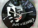 Artistic version THE JOKER Clock .Painted records vinyls. Handmade stencil