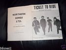 THE BEATLES OFFICIAL SHEET MUSIC TICKET TO RIDE 1964 NORTHERN SONGS LTD.
