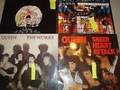 4 VINYL (QUEEN)A DAY AT THE RACES,LIVE,WORKS,SHEER HEART ATTACK)