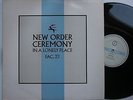 New Order Ceremony UK 1981 Cream/Blue PS + Labels Factory Joy Division