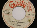 WISDOMS two hearts make one love 45 on GAITY -- rare MN doo wop -- HEAR